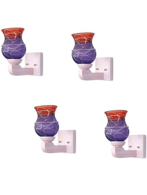 led sconce glass wall lamp/light with stylish wood fitting, 7 watt (set of 4)-df84 - 18837042 - Very Small Image - 1