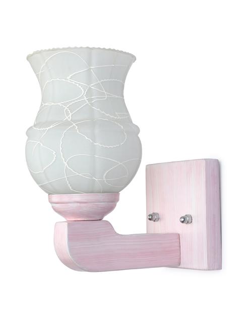 led sconce glass wall lamp with stylish wood fitting bx19 - 18837049 - Very Small Image - 1