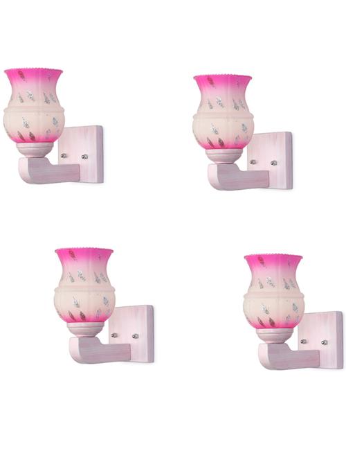 led sconce glass wall lamp/light with stylish wood fitting, 7 watt (set of 4)-df89 - 18837057 - Very Small Image - 1