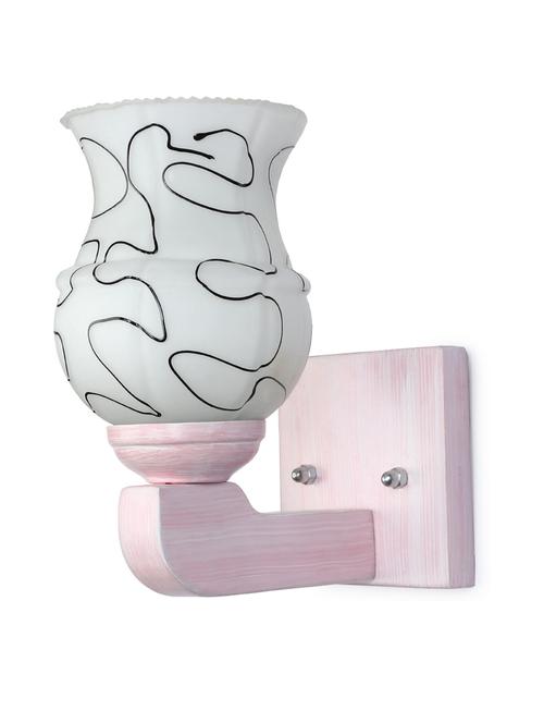 led sconce glass wall lamp with stylish wood fitting bx22 - 18837058 - Very Small Image - 1