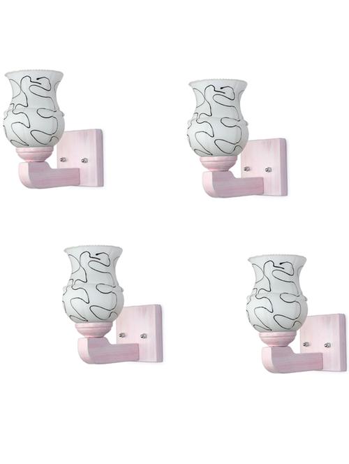 led sconce glass wall lamp/light with stylish wood fitting, 7 watt -df90 - 18837060 - Very Small Image - 1