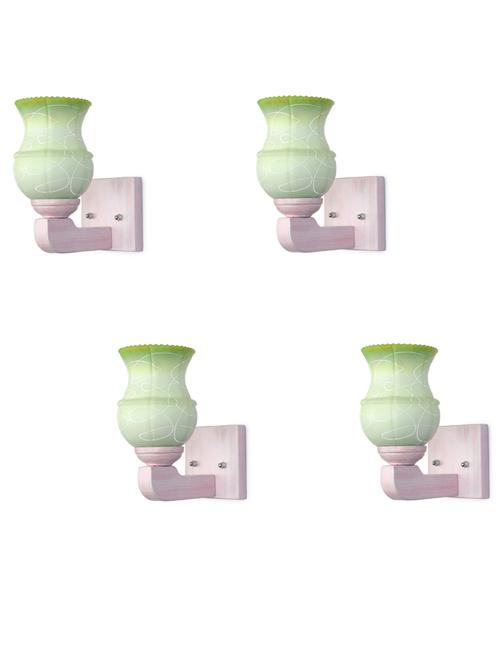 led sconce glass wall lamp/light with stylish wood fitting, 7 watt -df91 - 18837063 - Very Small Image - 1