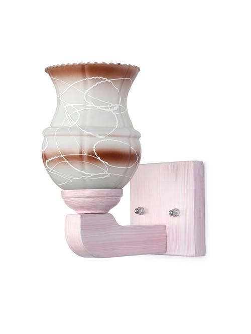 led sconce glass wall lamp with stylish wood fitting bx24 - 18837064 - Very Small Image - 1