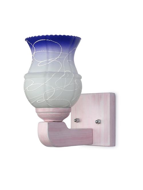 led sconce glass wall lamp with stylish wood fitting bx25 - 18837067 - Very Small Image - 1