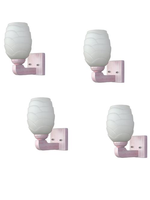 led sconce glass wall lamp/light with stylish wood fitting, 7 watt -df97 - 18837081 - Very Small Image - 1