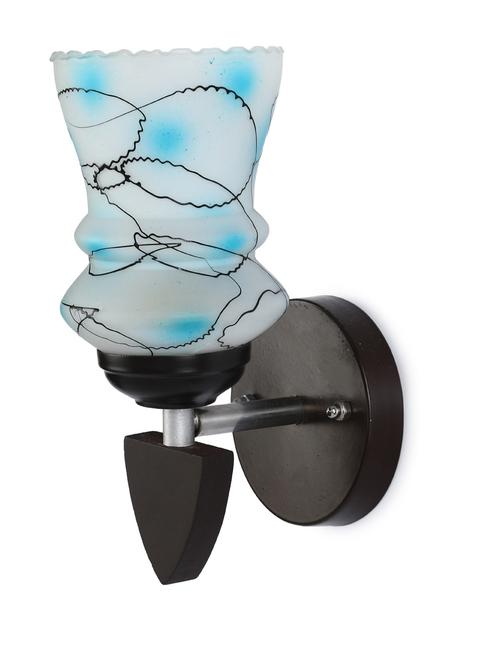 designer led sconce glass & wood wall lamp/ light - re043 - 18837097 - Very Small Image - 1