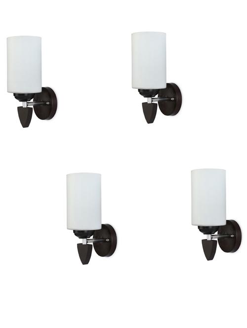 led sconce glass & wood wall lamp/light, & wall fixture (set of four)-rt198 - 18837146 - Very Small Image - 1