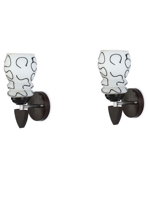 led sconce glass & wood wall lamp/light, & wall fixture (set of two)-rt75 - 18837163 - Very Small Image - 1