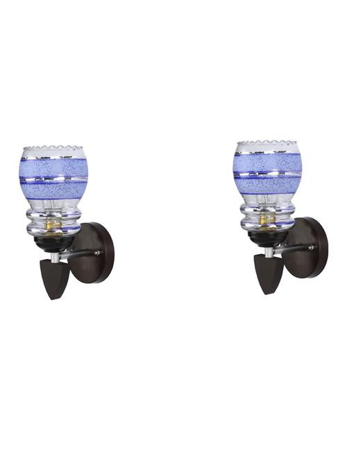 led sconce glass & wood wall lamp/light, & wall fixture (set of two)-rt76 - 18837166 - Very Small Image - 1