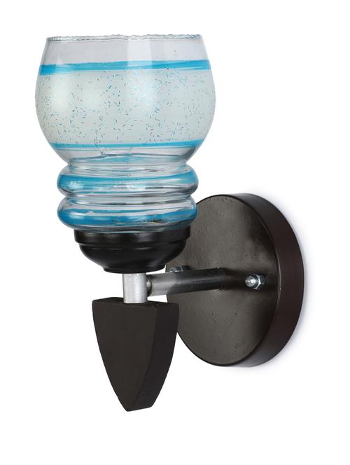 designer led sconce glass & wood wall lamp/ light - re069 - 18837171 - Very Small Image - 1