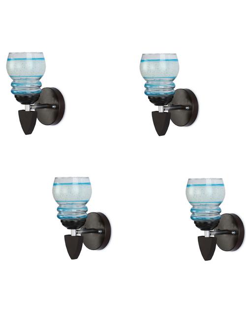 led sconce glass & wood wall lamp/light, & wall fixture (set of four)-rt206 - 18837173 - Very Small Image - 1