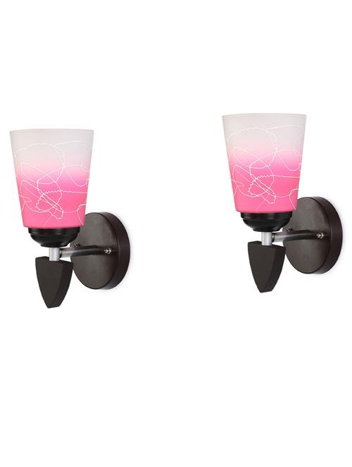 decorative wall lamp light glass wall light pink - pack of 2 rt25 - 18837214 - Very Small Image - 1