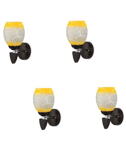 led sconce glass & wood wall lamp/light, & wall fixture (set of four)-rt221 - 18837218 - Very Small Image - 1