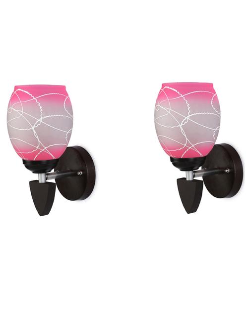 decorative wall lamp light glass wall light pink - pack of 2 rt26 - 18837223 - Very Small Image - 1
