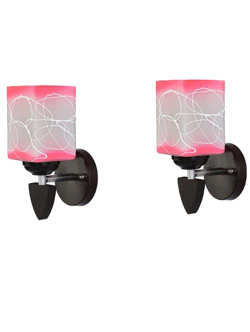 led sconce glass & wood wall lamp/light, & wall fixture (set of two)-rt98 - 18837232 - Very Small Image - 1