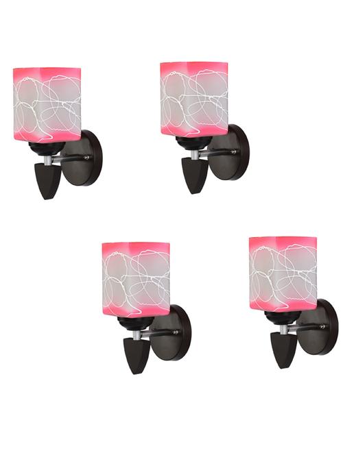 led sconce glass & wood wall lamp/light, & wall fixture (set of four)-rt226 - 18837233 - Very Small Image - 1