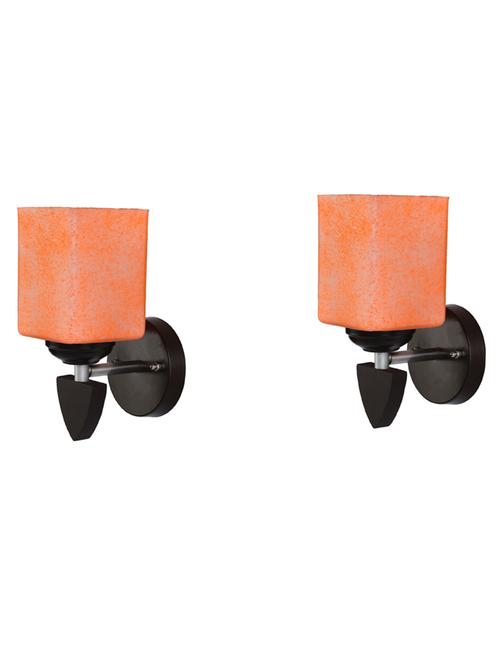 led sconce glass & wood wall lamp/light, & wall fixture (set of two)-rt99 - 18837235 - Very Small Image - 1