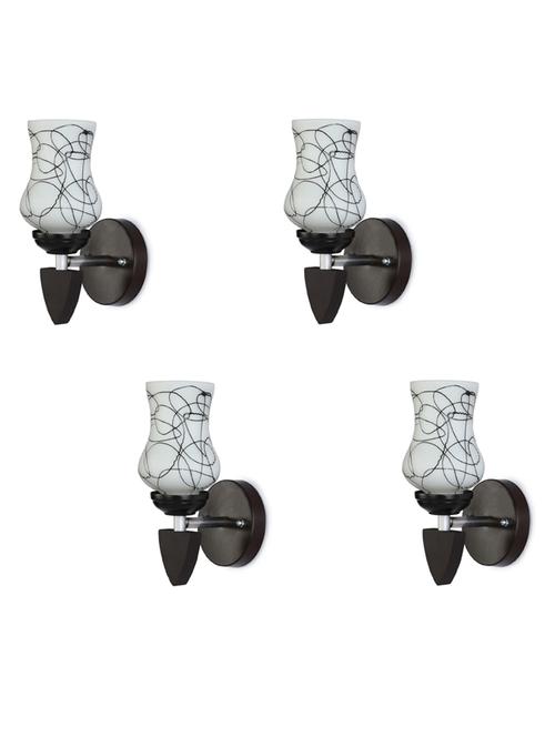 led sconce glass & wood wall lamp/light, & wall fixture (set of four)-rt236 - 18837266 - Very Small Image - 1