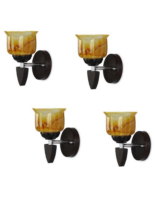 led sconce glass & wood wall lamp/light, & wall fixture (set of four)-rt243 - 18837287 - Very Small Image - 1