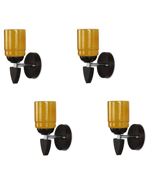 led sconce glass & wood wall lamp/light, & wall fixture (set of four)-rt245 - 18837293 - Very Small Image - 1