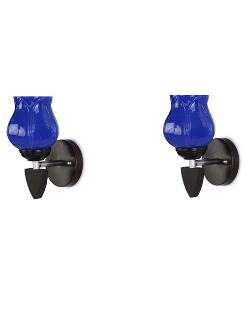 led sconce glass & wood wall lamp/light, & wall fixture (set of two)-rt119 - 18837298 - Very Small Image - 1