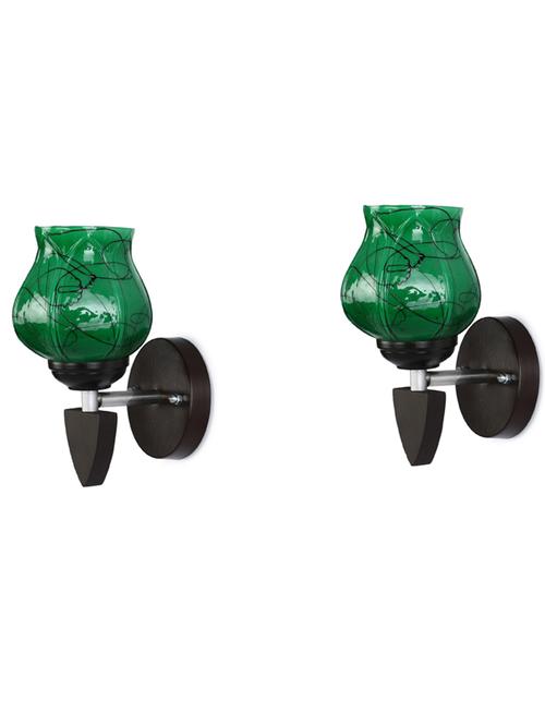 decorative wall lamp light glass wall light green - pack of 2 rt32 - 18837304 - Very Small Image - 1