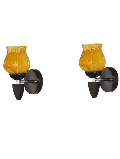 led sconce glass & wood wall lamp/light, & wall fixture (set of two)-rt126 - 18837319 - Very Small Image - 1