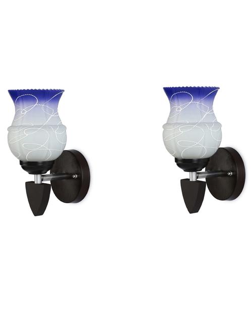led sconce glass & wood wall lamp/light, & wall fixture (set of two)-rt26 - 18837322 - Very Small Image - 1