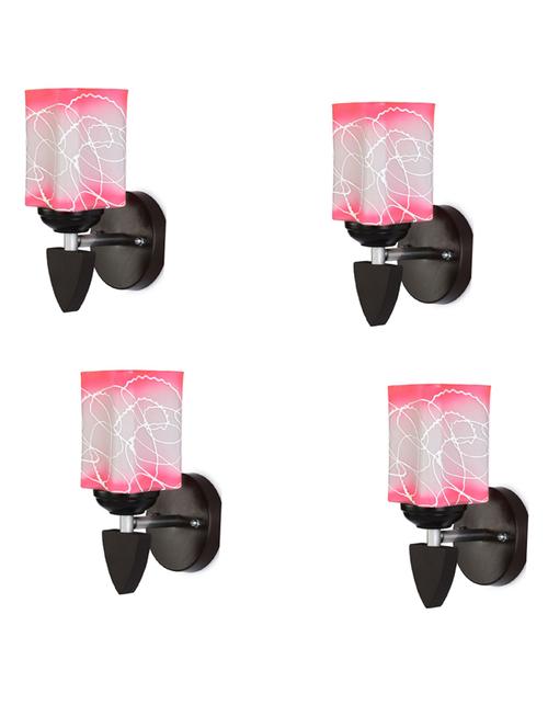 led sconce glass & wood wall lamp/light, & wall fixture (set of four)-rt258 - 18837335 - Very Small Image - 1