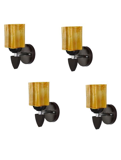 led sconce glass & wood wall lamp/light, & wall fixture (set of four)-rt259 - 18837338 - Very Small Image - 1