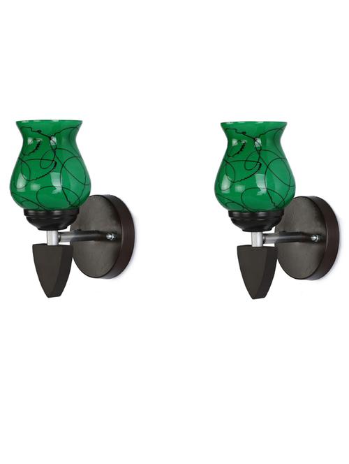 led sconce glass & wood wall lamp/light, & wall fixture (set of two)-rt132 - 18837340 - Very Small Image - 1