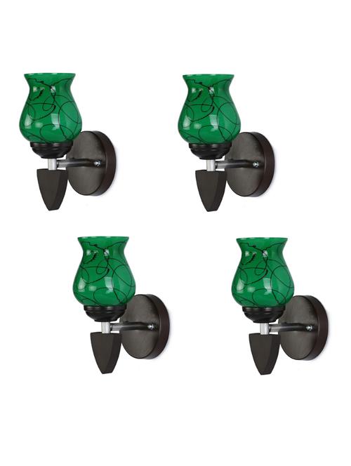led sconce glass & wood wall lamp/light, & wall fixture (set of four)-rt260 - 18837341 - Very Small Image - 1