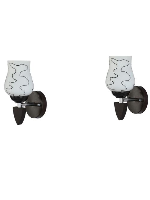 led sconce glass & wood wall lamp/light, & wall fixture (set of two)-rt136 - 18837352 - Very Small Image - 1