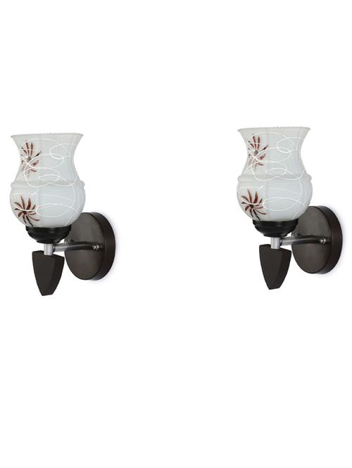 led sconce glass & wood wall lamp/light, & wall fixture (set of two)-rt32 - 18837408 - Very Small Image - 1