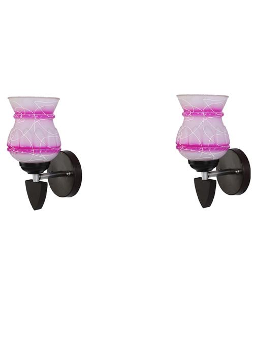 decorative wall lamp light glass wall light pink - pack of 2 rt63 - 18837414 - Very Small Image - 1