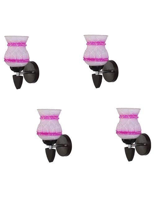 decorative wall lamp light glass wall light pink - pack of 4 rt49 - 18837415 - Very Small Image - 1