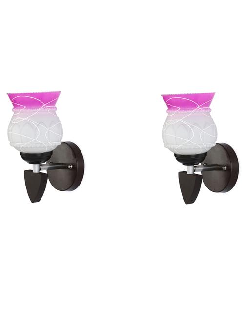 led sconce glass & wood wall lamp/light, & wall fixture (set of two)-rt36 - 18837420 - Very Small Image - 1