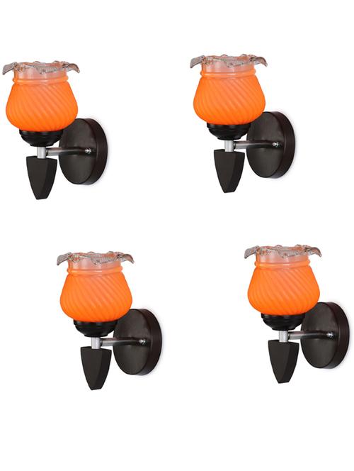 decorative wall lamp light glass wall light orange - pack of 4 rt54 - 18837436 - Very Small Image - 1