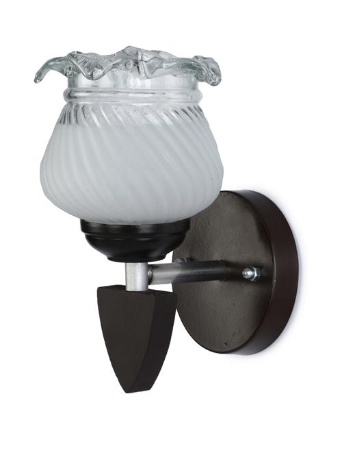 designer led sconce glass & wood wall lamp/ light - re034 - 18837440 - Very Small Image - 1