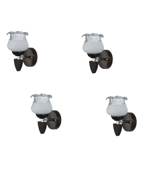 led sconce glass & wood wall lamp/light, & wall fixture (set of four)-rt171 - 18837442 - Very Small Image - 1