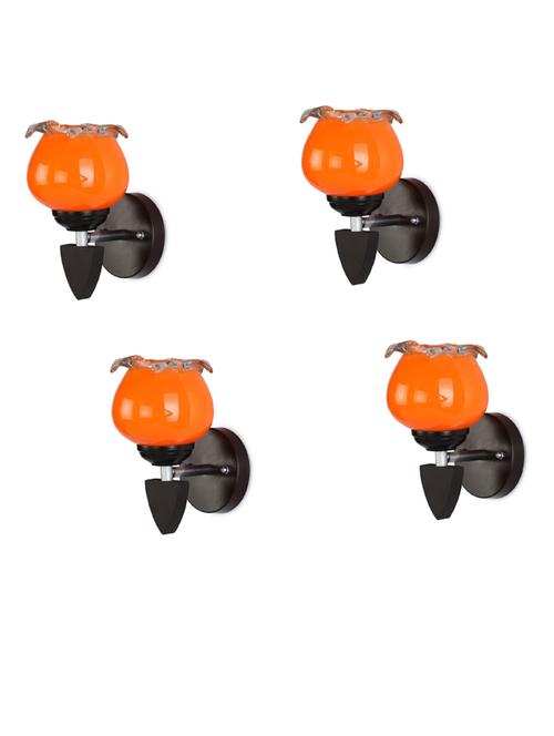 led sconce glass & wood wall lamp/light, & wall fixture (set of four)-rt175 - 18837454 - Very Small Image - 1