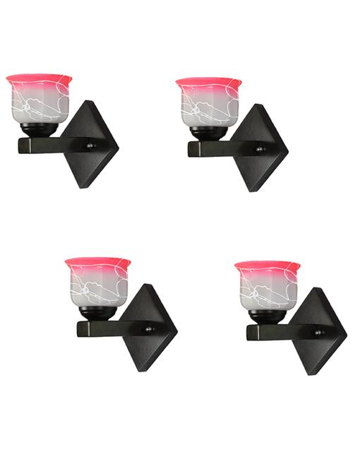 stylish designer led sconce wall lamp/ light, yellow, glass, wood, (set of four)-mot155 - 18837642 - Very Small Image - 1