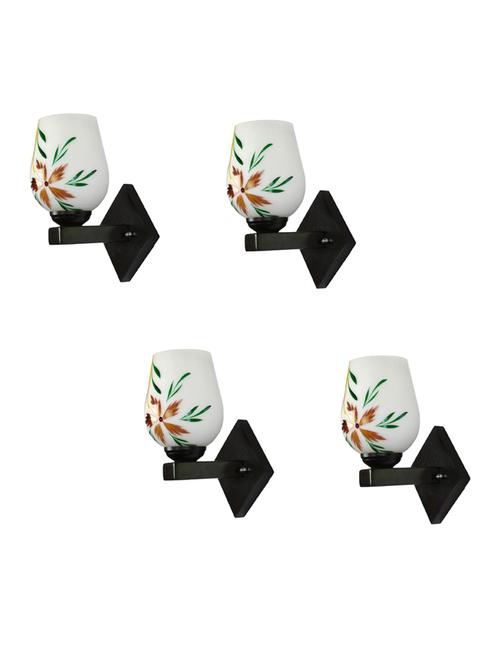 stylish designer led sconce wall lamp/ light, yellow, glass, wood, (set of four)-mot211 - 18837687 - Very Small Image - 1