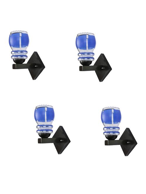 stylish designer led sconce wall lamp/ light, yellow, glass, wood, (set of four)-mot221 - 18837717 - Very Small Image - 1