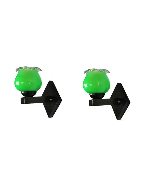 stylish designer led sconce wall lamp/ light, yellow, glass, wood, (set of four)-mot183 - 18837728 - Very Small Image - 1