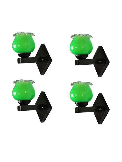 stylish designer led sconce wall lamp/ light, yellow, glass, wood, (set of four)-mot225 - 18837729 - Very Small Image - 1