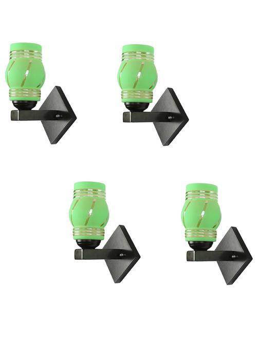 stylish designer led sconce wall lamp/ light, yellow, glass, wood, (set of four)-mot246 - 18837795 - Very Small Image - 1