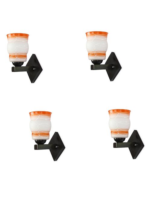 stylish designer led sconce wall lamp/ light, yellow, glass, wood, (set of four)-mot248 - 18837801 - Very Small Image - 1