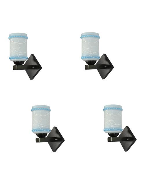 stylish designer led sconce wall lamp/ light, yellow, glass, wood, (set of four)-mot249 - 18837804 - Very Small Image - 1