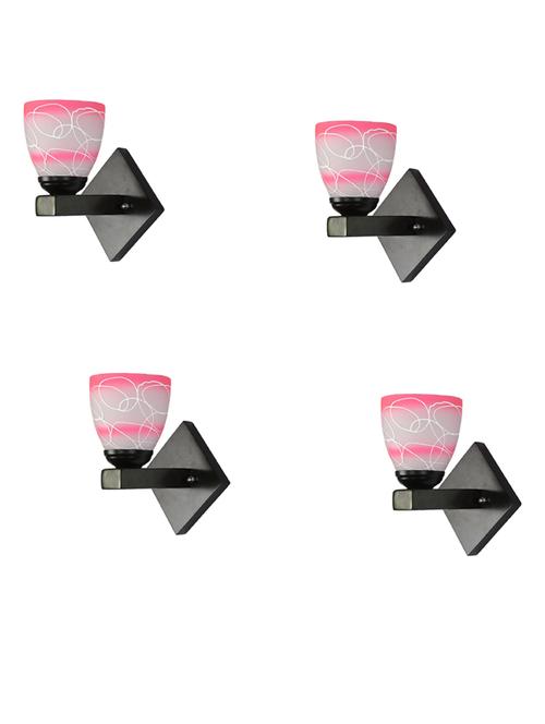 stylish designer led sconce wall lamp/ light, yellow, glass, wood, (set of four)-mot251 - 18837810 - Very Small Image - 1